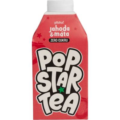 Popstar Tea Jahoda & Mäta Zero 0,5 l