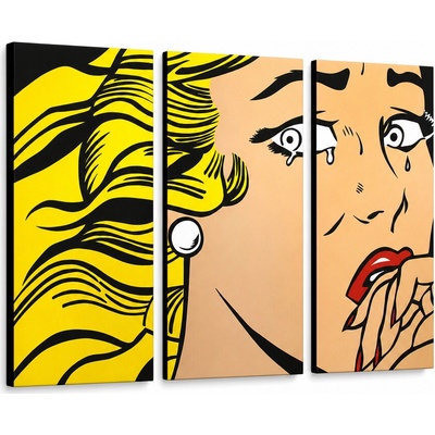 Ručne maľovaný POP Art obraz LICHTENSTEIN - 90x60 cm