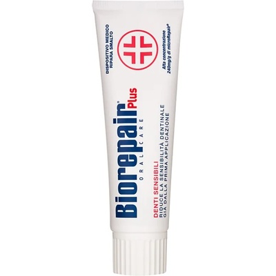 Biorepair Plus Sensitive Teeth биоактивна паста за намаляване чувствителността на зъби и възстановяване на зъбни емайл 75ml