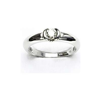 Čištín Zlatý prsten diamant S.1/I bílé zlato VR 8