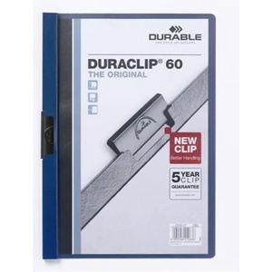 DURABLE Duraclip A4 60 листа тъмно синя папка с клипс 220907 (220907)