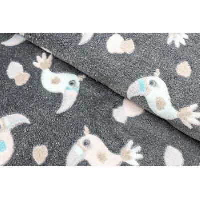 Babysoft vzorovaný - Papoušek šedá