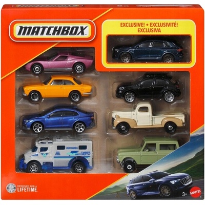 Matchbox: Sada autíček, 8 ks různé