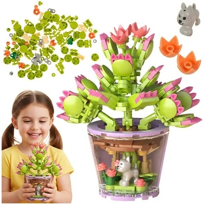 Iso Trade Stavební kostky - květiny 172 ks