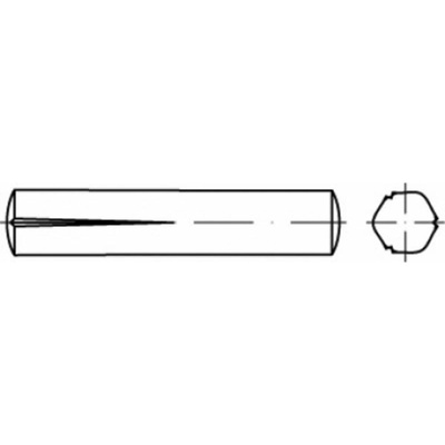 TOOLCRAFT TO-5438556 rýhovaný lícovaný kolík 1.5 mm ocel 250 ks
