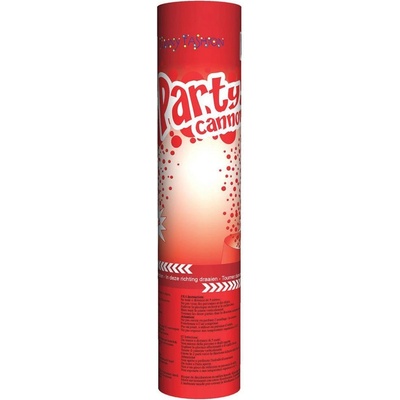 Párty konfety vystřelovací 20 cm červené