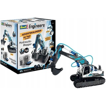 Revell Engineers Adventskalender Engineers Excavator Hydraulický bagr technologie adventní kalendář
