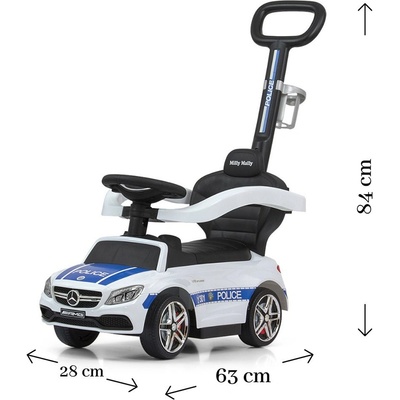 Milly Mally s vodící tyčí Mercedes-Benz AMG C63 Coupe policie