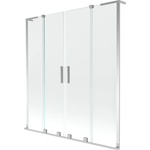 Mexen Velar L Duo двукрила плъзгаща се вана 150 x 150 см, прозрачно, хром - 896-150-003-02-01 (896-150-003-02-01)