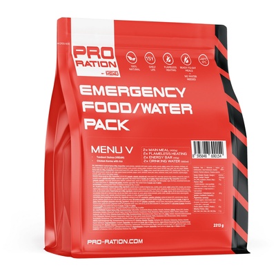 Adventure Menu Emergency food/water pack, Menu V Цвят: червен