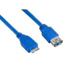 4World 08968 USB 3.0 AF-Micro BM, 0.5m, modrý
