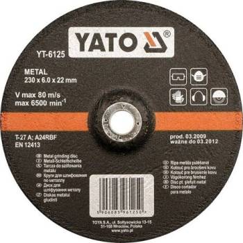 Yato Kotouč na kov 125 x 22 x 6,0 mm YT-6124