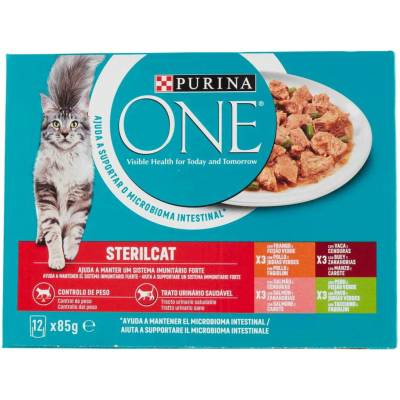 Purina ONE Mix mokrých krmív pre sterilizované mačky 12 ks 85 g