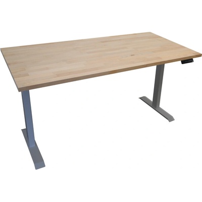 ZLKL Polohovací stôl dvojmotorový 1600 x 800 mm P00263-15 buková škárovka/sivý