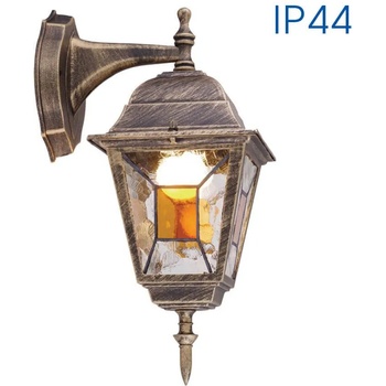 VIVALUX Фенер murano ∙ wd007 ∙ античен месинг ∙ ip44 - Класически стенен фенер с горен носач (viv004227)