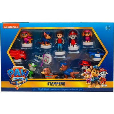 Asmodee Paw Patrol Tlapková Patrola set 12 figurek s razítkem v krabici