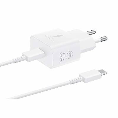 Power Delivery 3.0 25W Wall Charger Set - комплект EP-T2510EWE захранване за ел. мрежа с USB-C изход и EP-DN980BBE USB-C кабел (бял) (bulk)