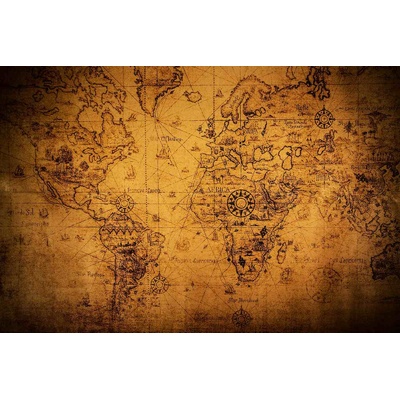 DIMEX ART Флизелинов фототапет карта на стария свят 375 x 250 см