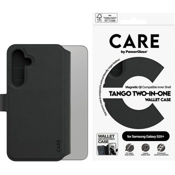 Image 1 of Panzer Калъф тефтер, Care by PanzerGlass за Samsung Galaxy S25 Plus, Tango, Two-in-One, QI Compatible, Feature Case, Черен