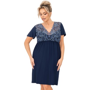 Donna Нощница Koszula-nocna-Melania-Plus-Granatowa-GranatowyV-65582-Granatowy - Бордо, размер XXXL