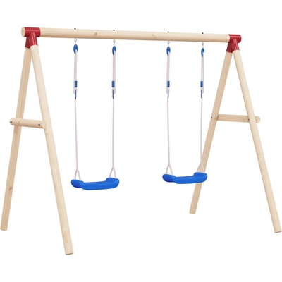 vidaXL Детски люлки с въжета, 2 бр, сини, 37x15 см, полиетилен (92307)