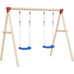 vidaXL Детски люлки с въжета, 2 бр, сини, 37x15 см, полиетилен (92307)