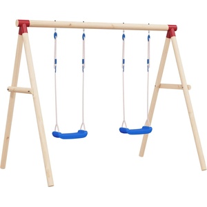 vidaXL Детски люлки с въжета, 2 бр, сини, 37x15 см, полиетилен (92307)