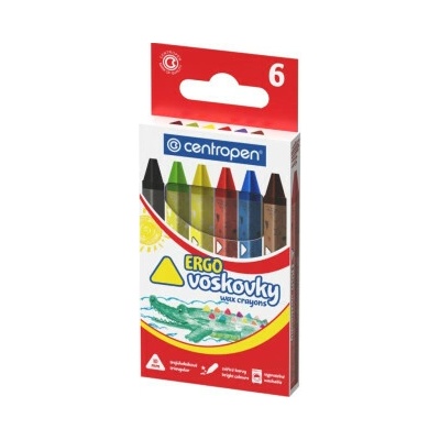 Centropen pastelky voskové 9531 trojhranné 6 barev