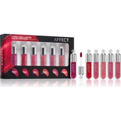 Affect 6 Mini Long-Lasting Liquid Lipsticks комплект течно червило