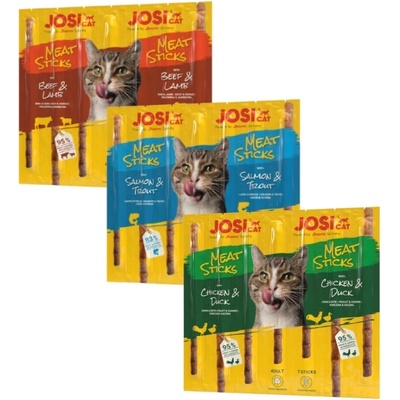 JOSERA JosiCat Mäsové tyčinky Mix príchutí 3 x 35 g