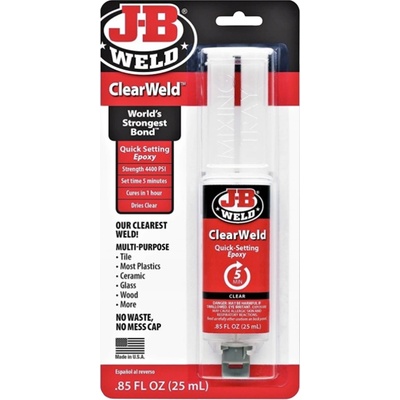 J-B WELD 50112 ClearWeld rýchloschnúce číre epoxidové lepidlo 25 ml