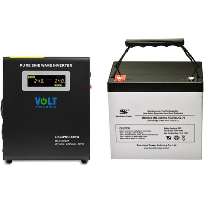 VSelektro záložní zdroj 500W sinusPRO-800W + AKU 70Ah