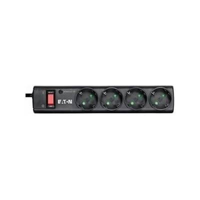 Eaton Protection Strip PS4D - Surge protector - AC 220-250 V - 2500 Watt - output connectors: 4 - black