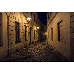 DIMEX ART Флизелинов фототапет мистериозна калдъръмена улица 375 x 250 см