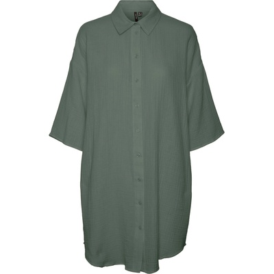 VERO MODA Рокля тип риза 'Natali' зелено, размер XL