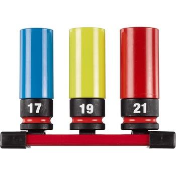 MILWAUKEE Sada nástrčných 1/2" kľúčov SHOCKWAVE - predĺžené 3 ks