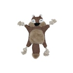 Uniq Pets Rustly Chipmunk плюшена играчка за кучета с шумолящ ефект и въжета, 28 x 26 x 6 cm