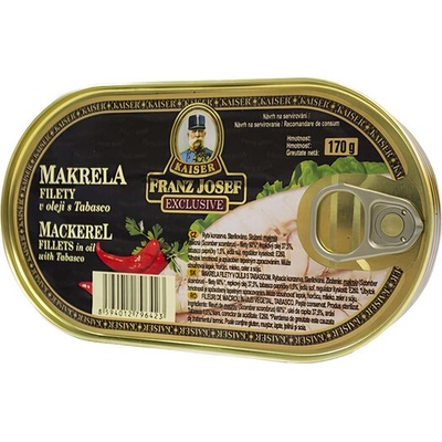 Franz Josef Kaiser Makrela filety v oleji s tabascom 170 g