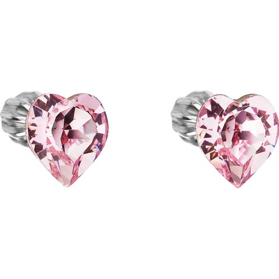 Evolution Group pecka s krystaly Swarovski růžové srdce 31139.3