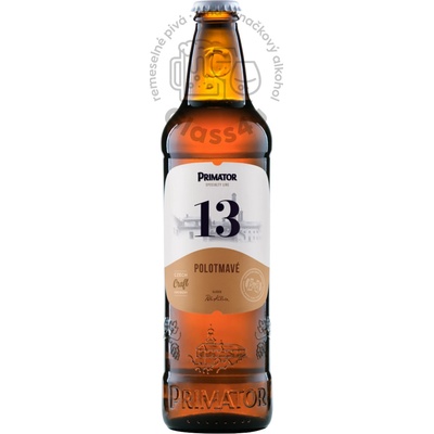 Primátor polotmavá 13° 5,5% 0,5 l (sklo)