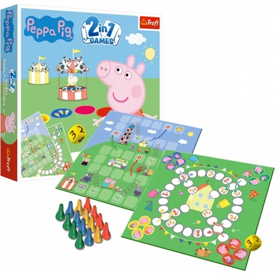 Trefl Súbor hier 2v1 Človeče, nehnevaj sa, Hady a rebríky Peppa Pig / Prasiatko Peppa