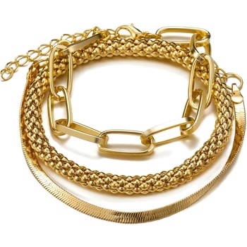 HARAHU Комплект гривни br-26916 - Златна kp26916 (br-26916)