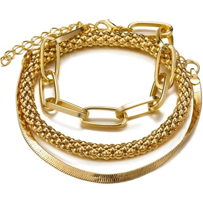 HARAHU Комплект гривни br-26916 - Златна kp26916 (br-26916)