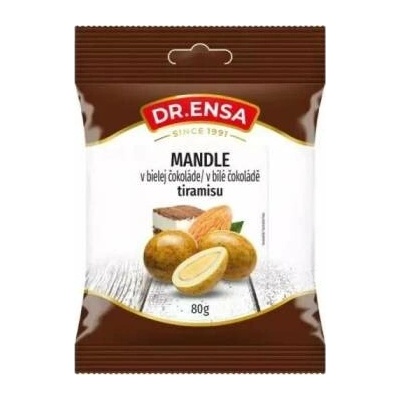 Dr.Ensa Mandle v bielej čokoláde tiramisu 80 g