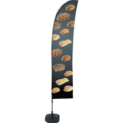 Jansen Display Beach Flag Budget Wind Complete Set Bread Spanish ECO, 1010 x 4305 mm