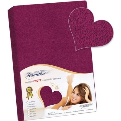 Bellatex froté prostěradlo bordové 140x200