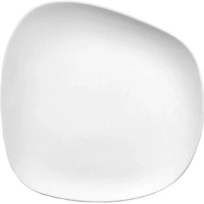 Mělký talíř Cookplay Yayoi 26 × 24,5 × 4 cm, bílý s glazurou