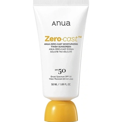 Anua Zero-Cast Moisturizing Finish Sunscreen SPF 50+ PA++++ - Хидратиращ Слънцезащитен Крем 50ml