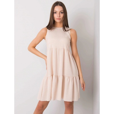 Dámske šaty s riasením WN-SK-V103-1.05 beige