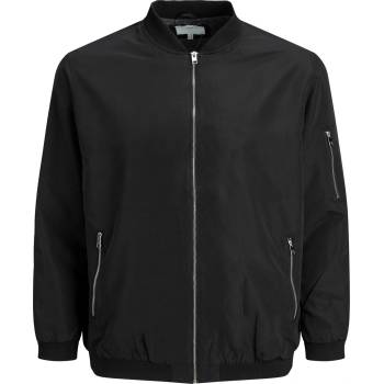 Jack and Jones Яке Jack and Jones Men's Rush Plus Size Long Sleeve Bomber Jacket - Black